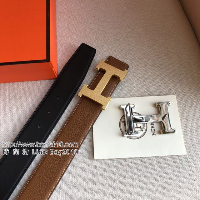 HERMES雙面小牛皮腰帶 愛馬仕男士皮帶  jjp1908